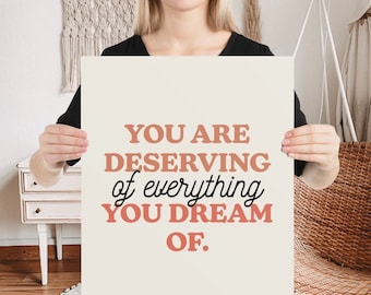 Feministisk poster, självkärlekskonst, affirmationsväggkonst, feministiskt citattryck, feministisk gåva, väggkonst för flickrum, väggkonst för kontor