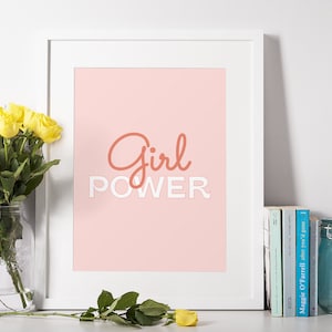 Feminist Poster, Feminist Wall Art, Feminist Art Print, Girl Power Art, Empowered Women Print, Girl Nursery Room, Feminist Nursery Art