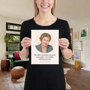 Eleanor Roosevelt Poster, Feminist Art Print, Classroom Art Print, Girl ...
