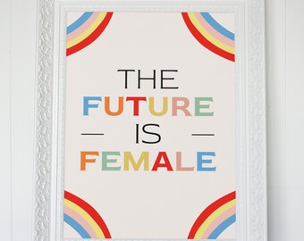Cartel Feminista, Arte Mural Feminista, Arte Feminista Print, Arte Girl Power, Impresión Mujeres Empoderadas, Sala Infantil Femenina, Arte Infantil Feminista