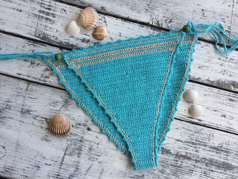 Crochet Bikini Set...triangle Bikini | Etsy