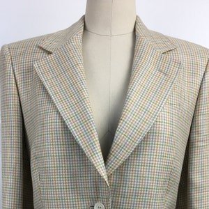 Brooks Brothers Blazer Made in Italy Plaid Blazer 1990s Size 8 (SKU 10809CL)