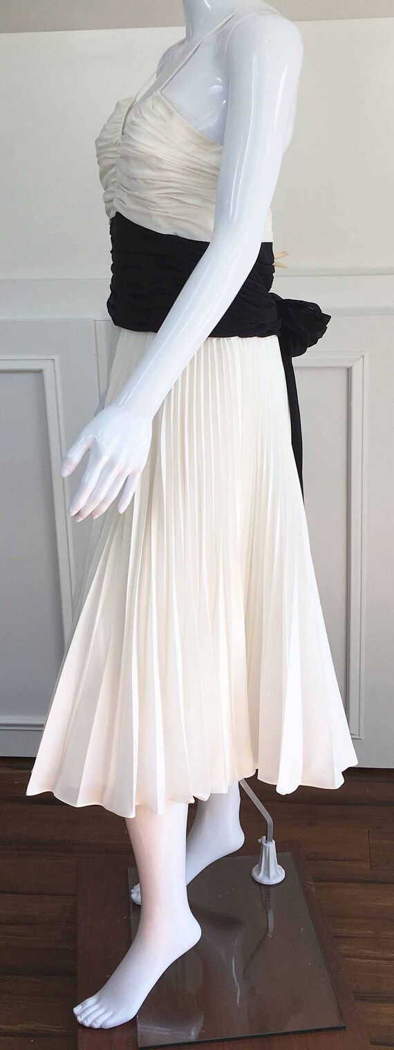 Y2K Ethereal SILK BCBG Max Azria White and Black … - image 2