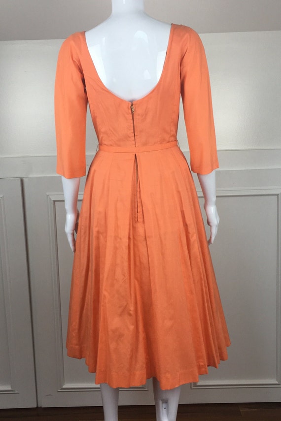 1950s Carol Craig Exclusive Orange Swing New Look… - image 4