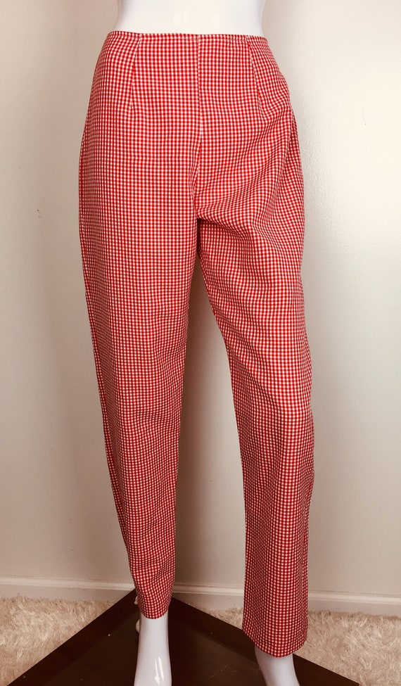 Bluebell Picnic Gingham Corset cigarette pants