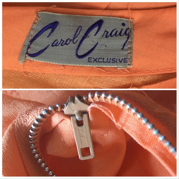 1950s Carol Craig Exclusive Orange Swing New Look… - image 10