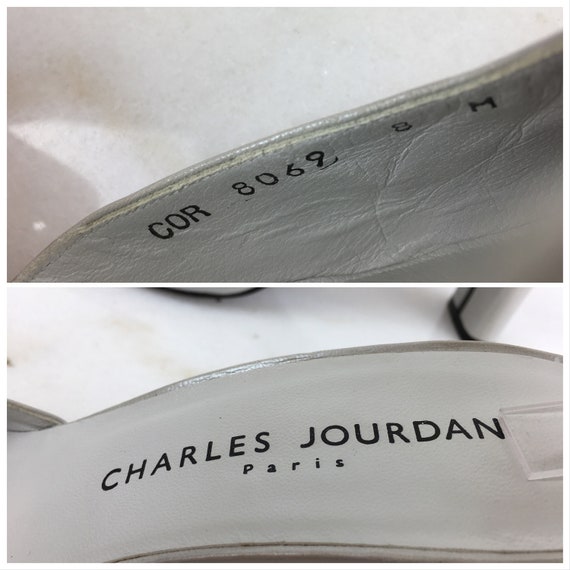 Charles Jourdan Paris Silvery Gray Leather 1980s … - image 7