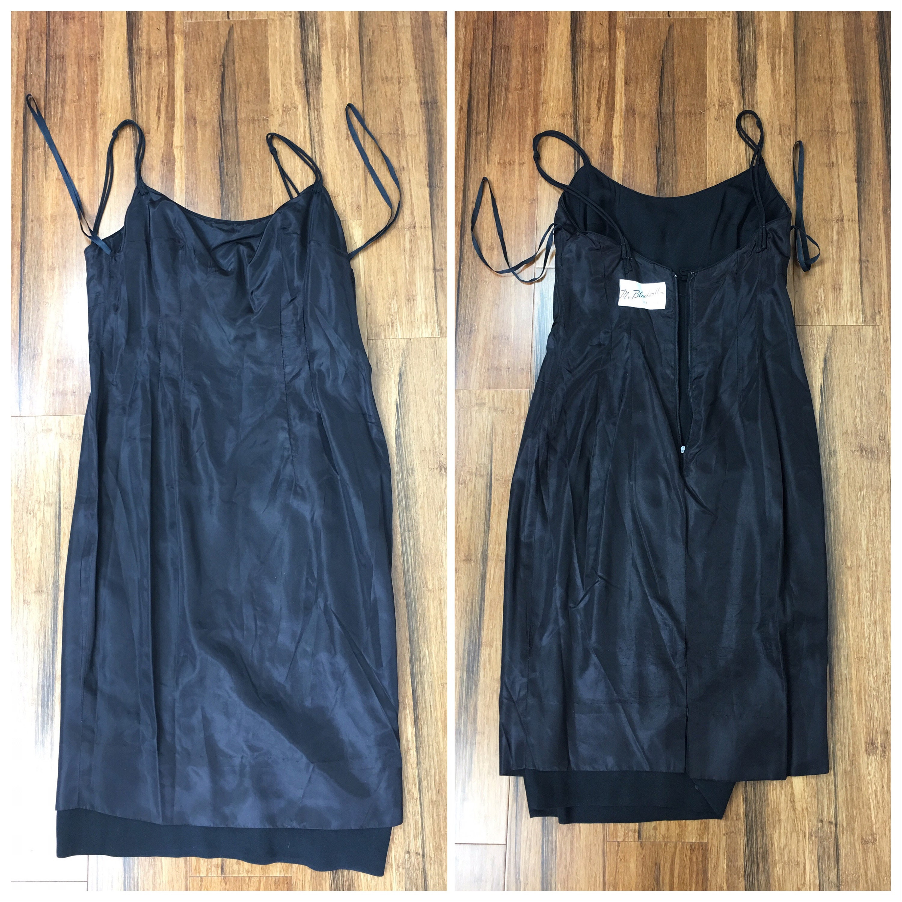Mr Blackwell Design Rare 1950’s Black Wiggle Dress and Matching Shawl ...