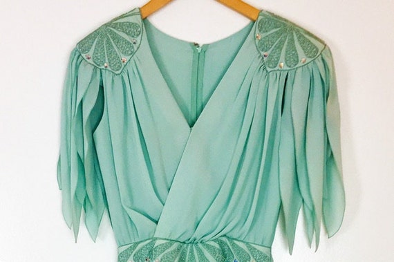 Miss Elliette 1980s Mermaid Core Seafoam Green / … - image 6