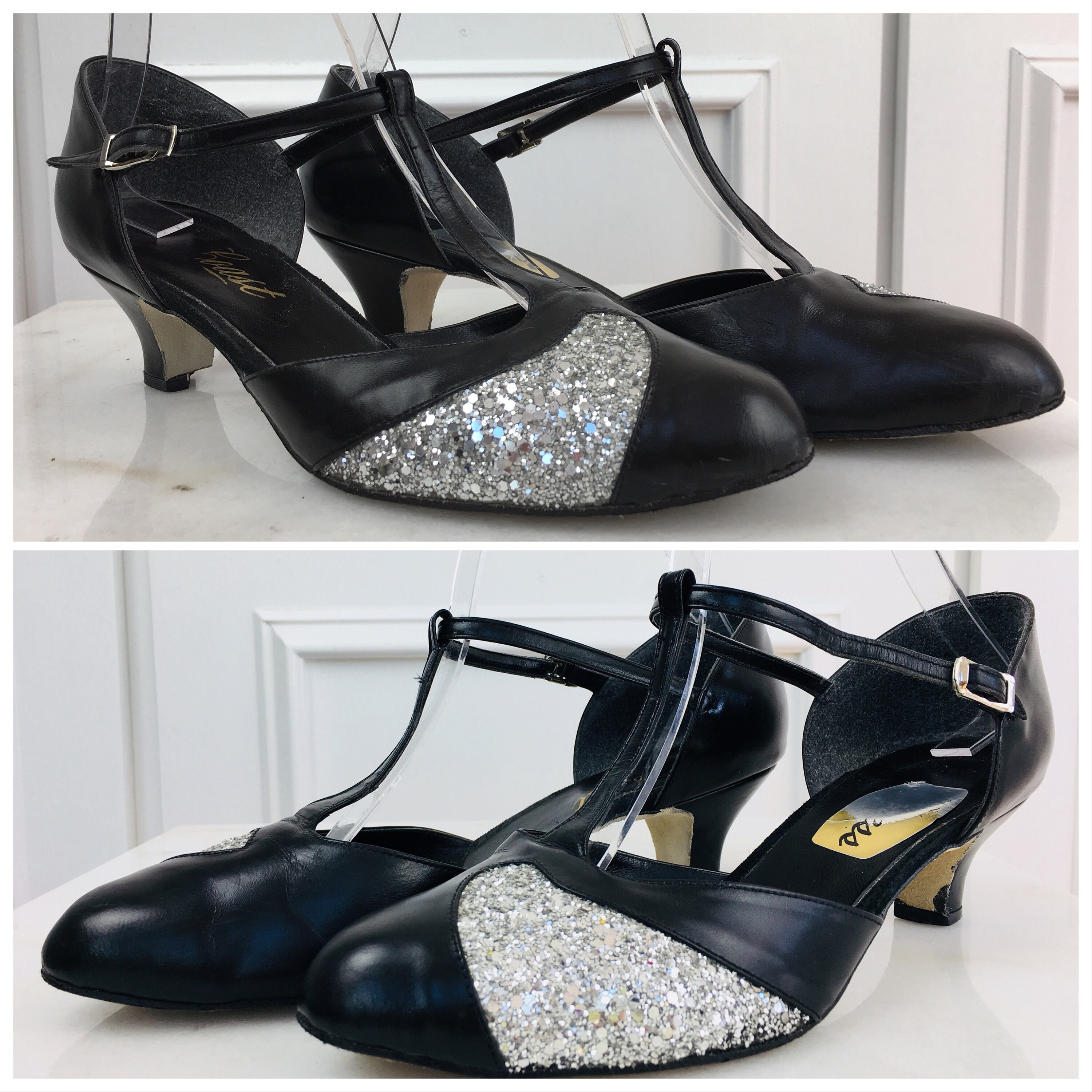 t strap closed toe