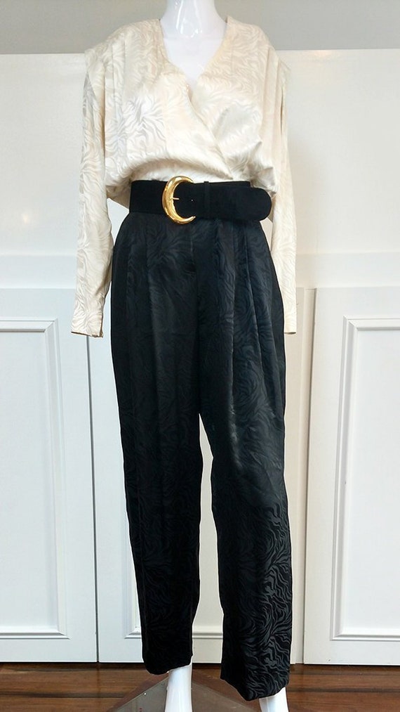 Liz Claiborne Silk 1980s Formal Cocktail Faux Wrap