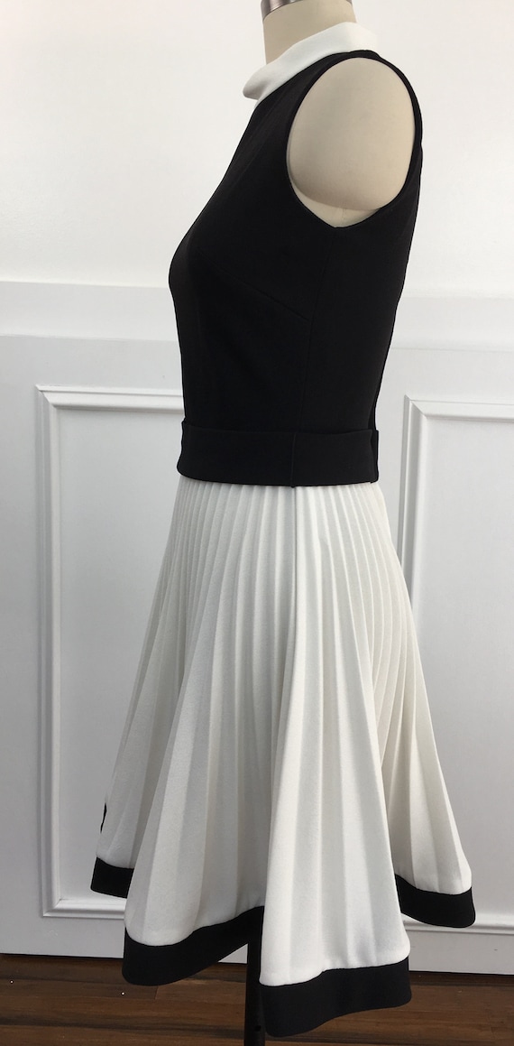 MOD 1960s Mary Dobbs Fit and Flare Black & White … - image 3