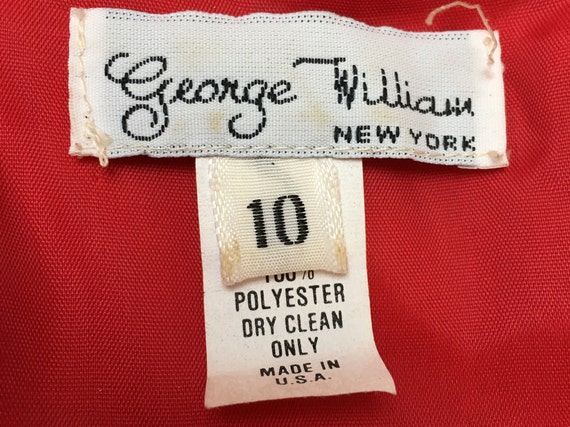 George Williams New York 1980s Red Fortuny / Mari… - image 10