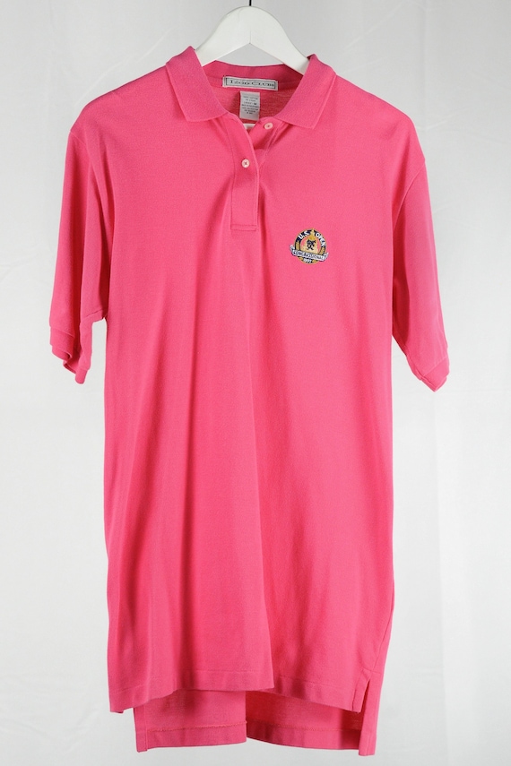 1997 Izod U.S. Open Hot Pink Congressional Country Club Golf Polo Shirt - Size Medium to Large