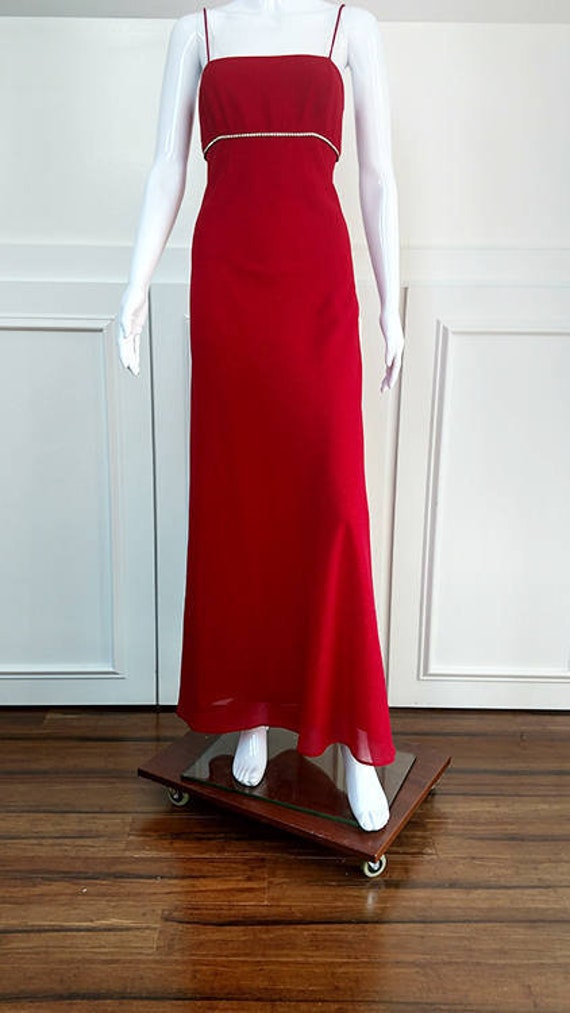 1970/'s Red sparkly formal gown size 12