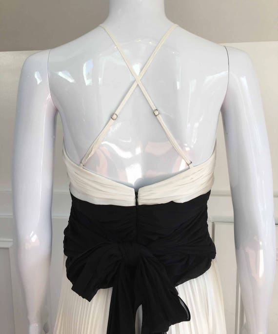 Y2K Ethereal SILK BCBG Max Azria White and Black … - image 6