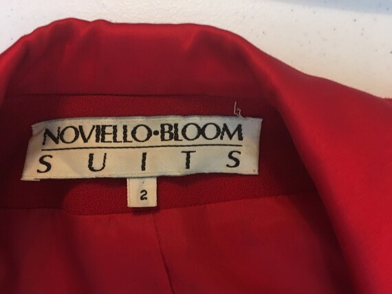 Red Wool Silk Blend Satin Noviello Bloom Tuxedo C… - image 8