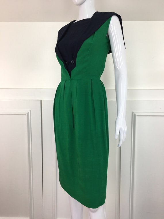 Mademoiselle Ricci Paris 1950’s Color Block Green