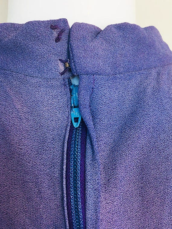 MOD VIntage 1970s Sleeveless Mock Neck Purple Lur… - image 7