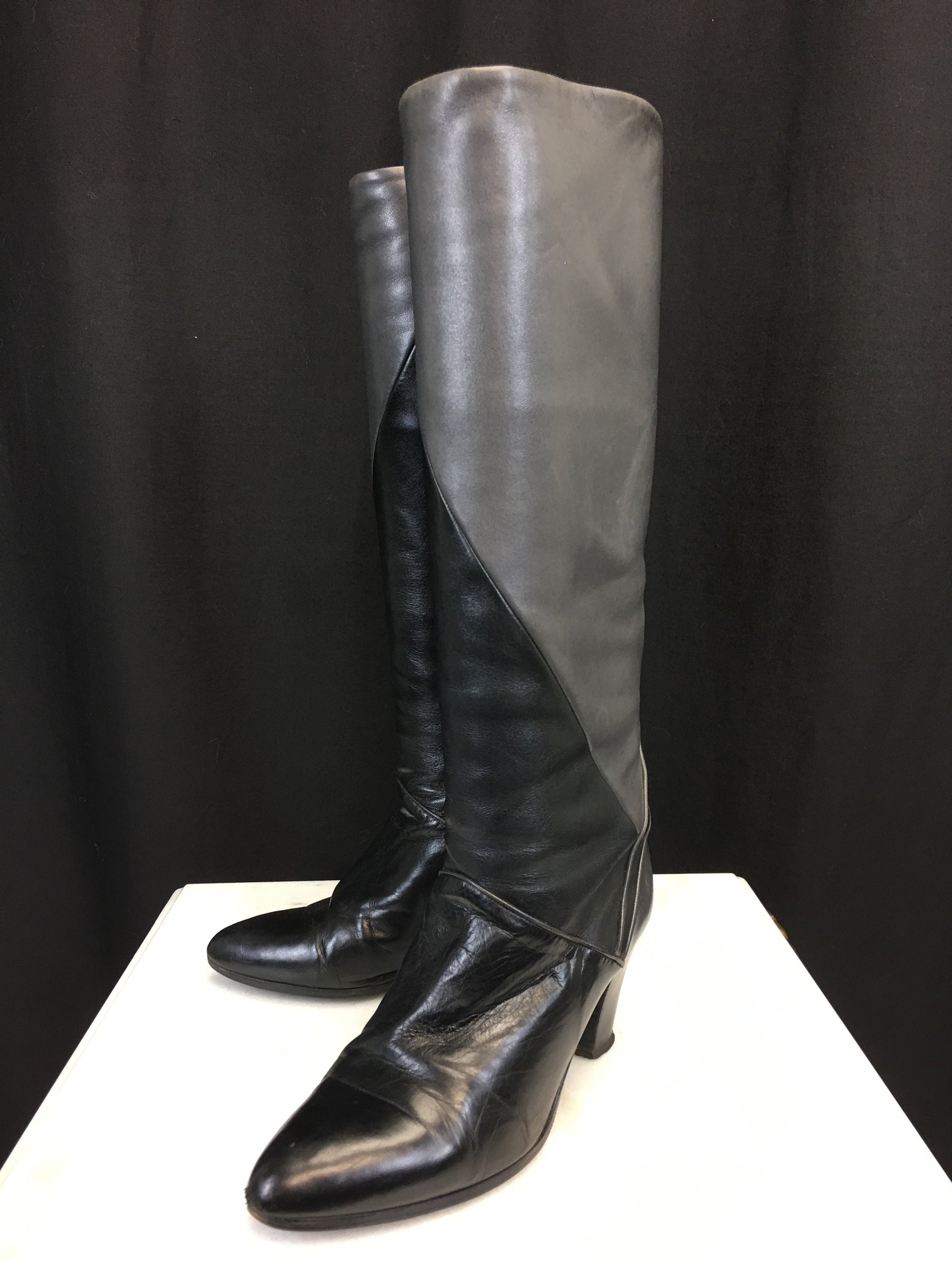 Vintage Christian Dior Knee High Monogram Diorissimo Boots For Sale at  1stDibs