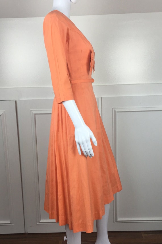 1950s Carol Craig Exclusive Orange Swing New Look… - image 6