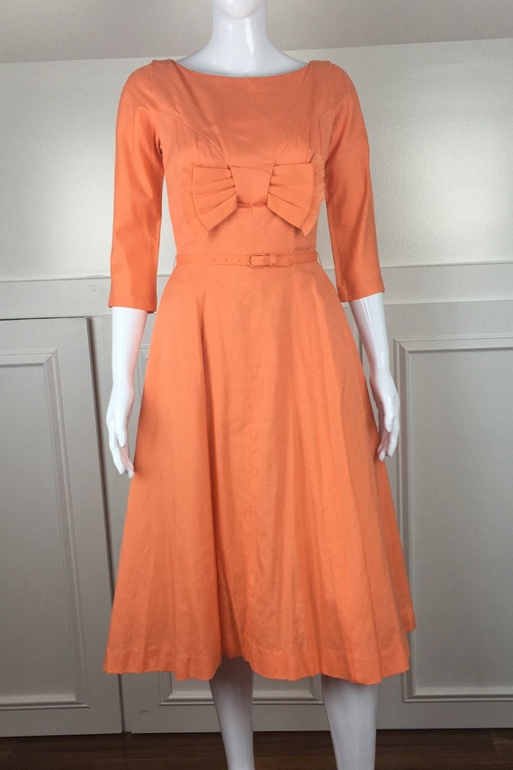 1950s Carol Craig Exclusive Orange Swing New Look… - image 3