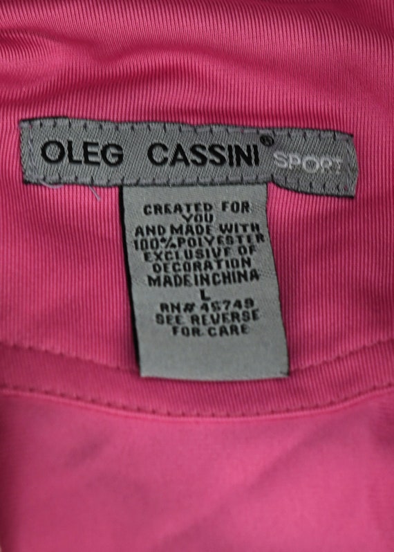 Hot Pink 1990s Oleg Cassini Sport Track Jogging J… - image 10