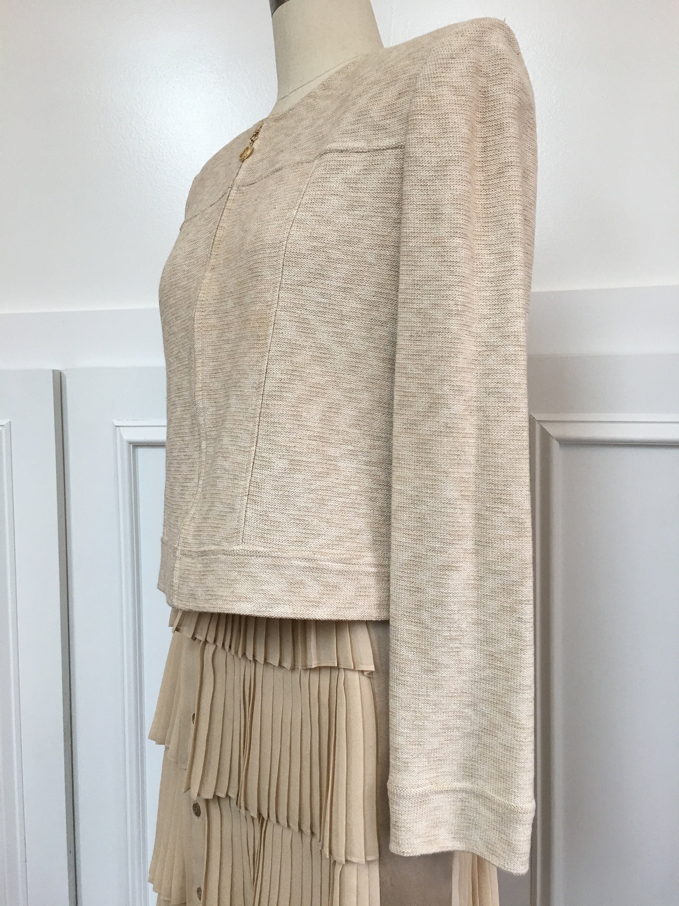Classic St. John Collection by Marie Gray 1990s Taupe Knit Jacket ...