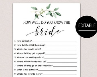 Who Knows The Bride Best Template | Flyer Template