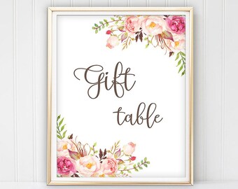 Gift Table Sign Etsy