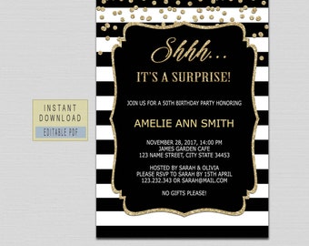 surprise invitation etsy