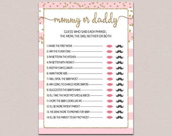 Mommy Or Daddy Quiz Etsy