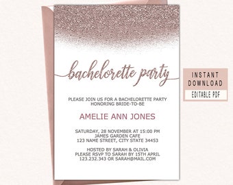 bachelorette party invitations etsy