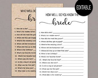 Blush And Confetti How Well Do You Know The Bride Game