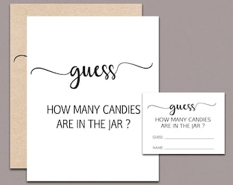 Candy Guessing Game Etsy
