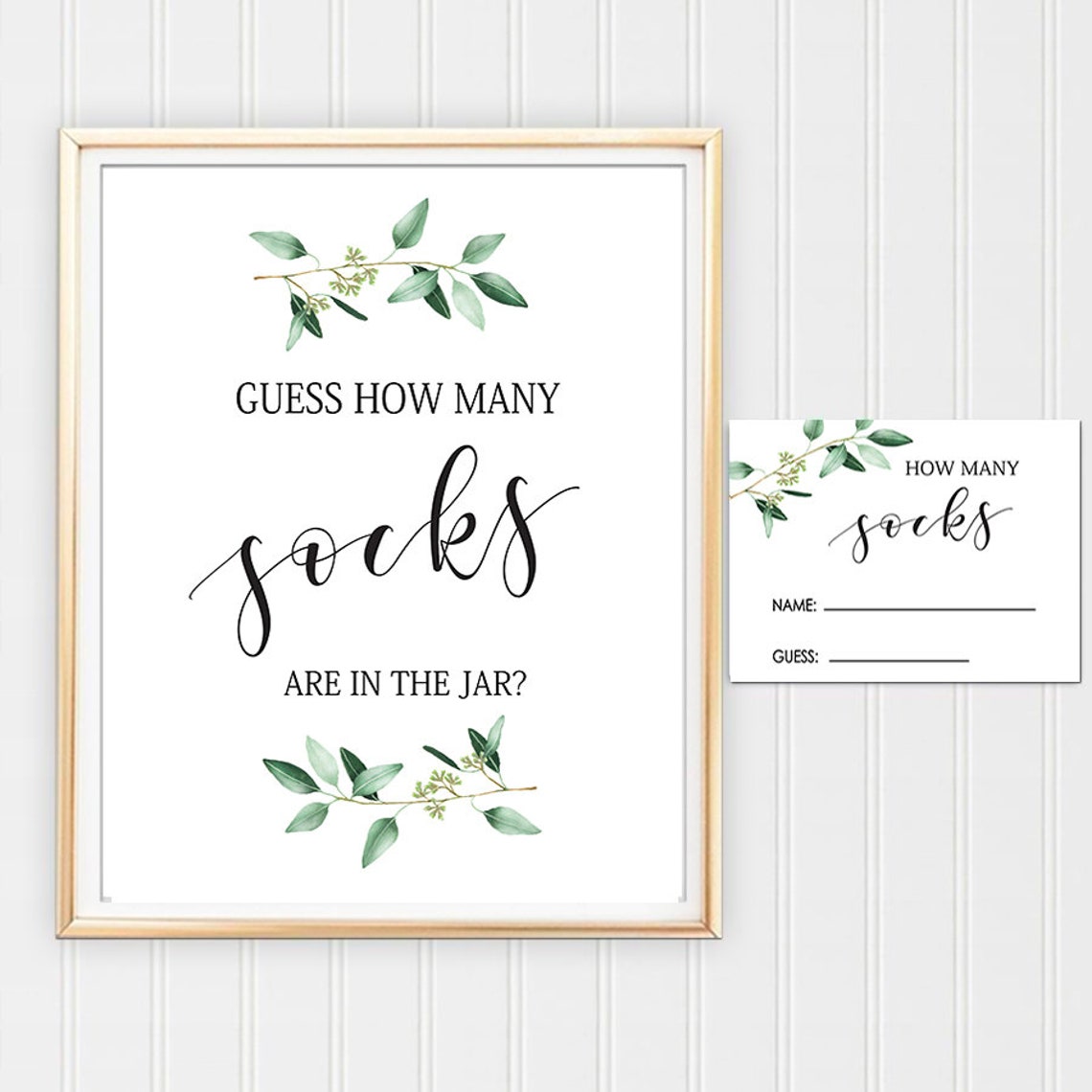 Guess How Many Socks Are in the Jar Guess How Many Baby Etsy