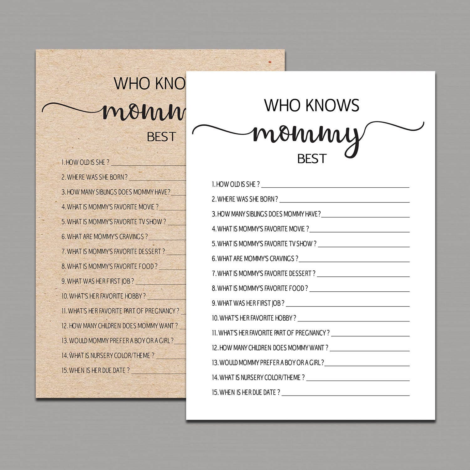 Who Is aware Mommy Ideal Activity, Mommy towards be Quiz, how effectively do on your own realize mommy, Rustic Boy or girl Shower Game titles printable, Kraft Shower Enjoyment Functions B11 photo relating to Who Knows Mommy Best Printable named Who Understands Mommy Perfect Activity, Mommy in direction of be Quiz, how properly do yourself comprehend mommy, Rustic Boy or girl Shower Game titles printable, Kraft Shower Exciting Actions B11