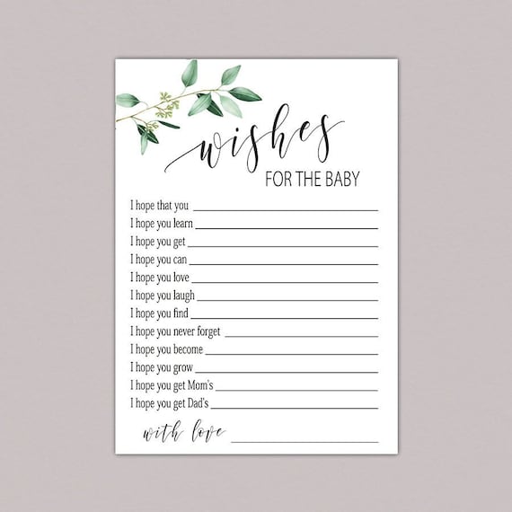 BABY WISH CARDS Wish for Baby Cards Wishes for Baby Etsy