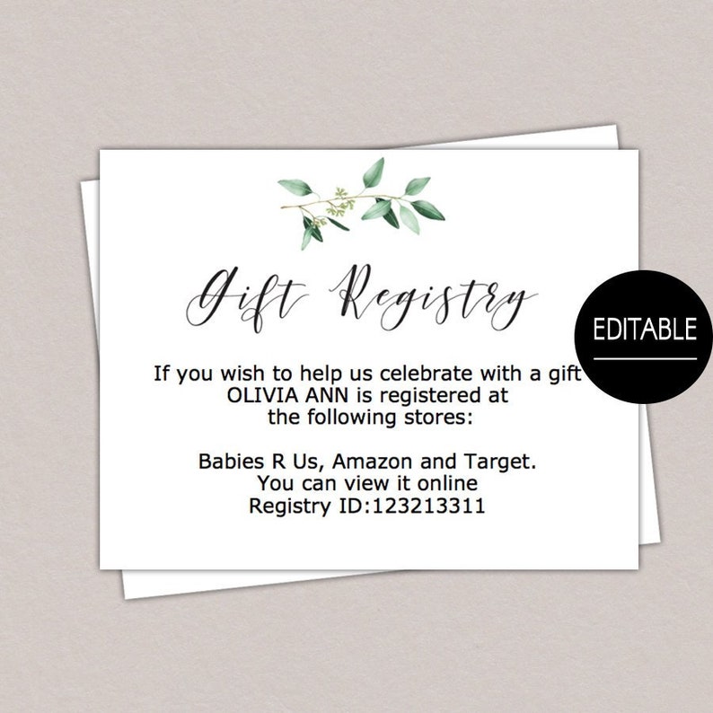 Gift Registry Insert Baby Shower Instant Download Gift Etsy gift-registry-insert-baby-shower-instant-download-gift-etsy