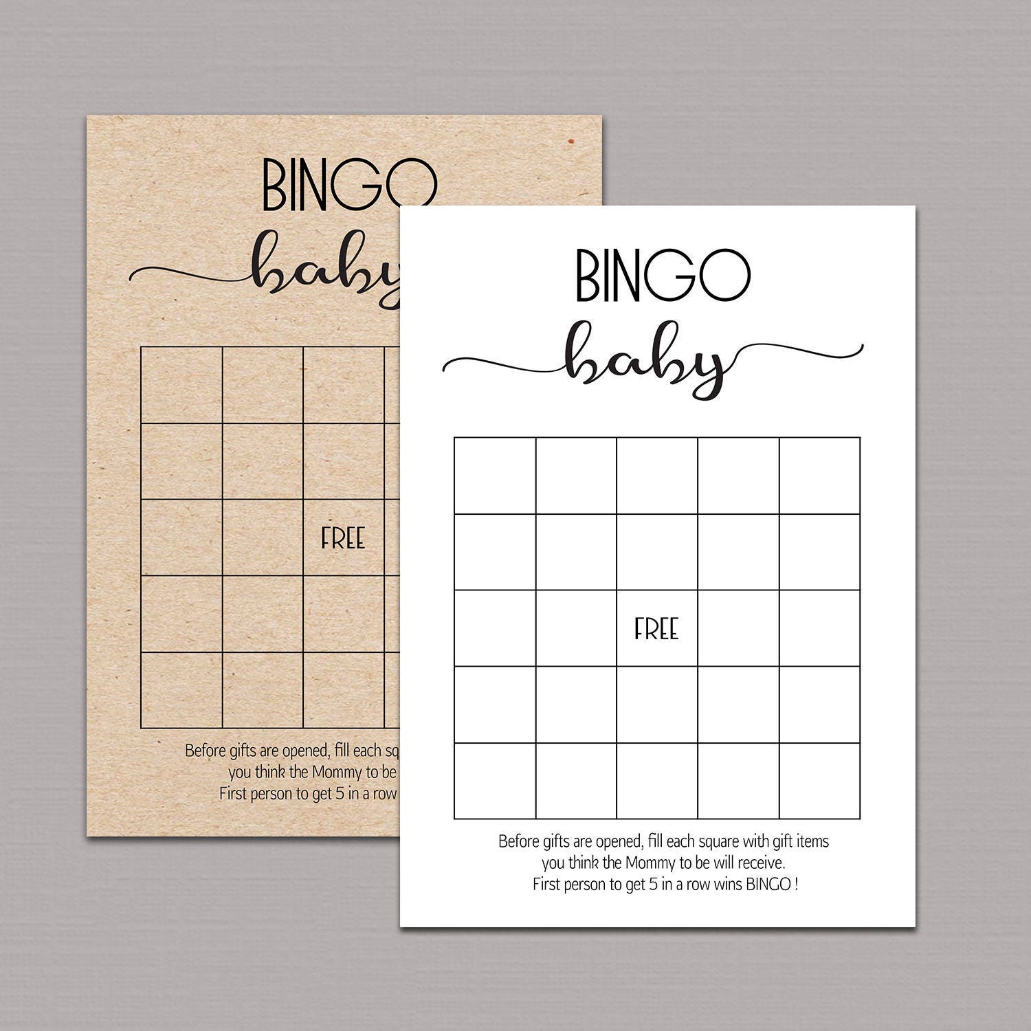 Baby Shower Bingo Cards baby shower bingo printable baby | Etsy