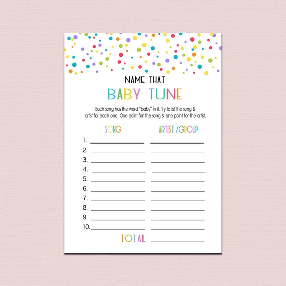 Rainbow Name That Baby Tune Name That Baby Song Funny Baby Etsy