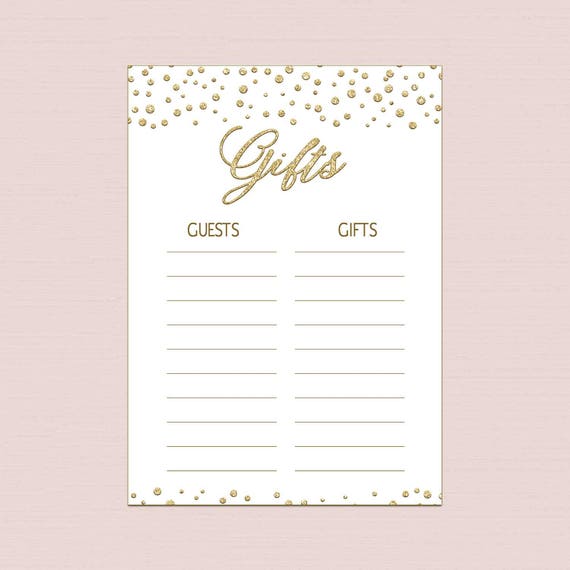 Gold Gift List Printable Gift List Baby Shower Baby Shower Etsy Gold Gift List Printable Gift List Baby Shower Baby Shower Etsy