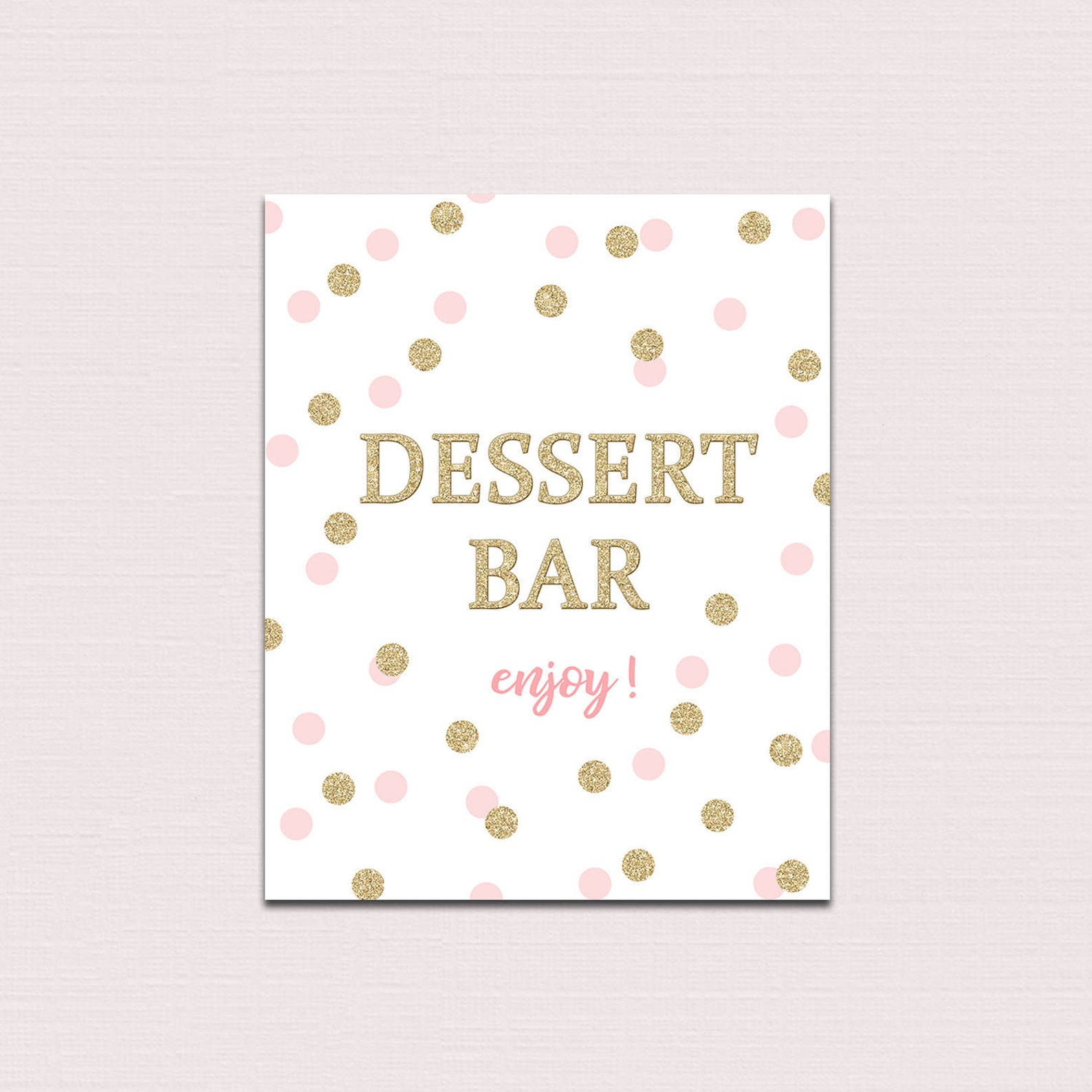 Dessert bar sign gold dessert sign Dessert table sign Etsy