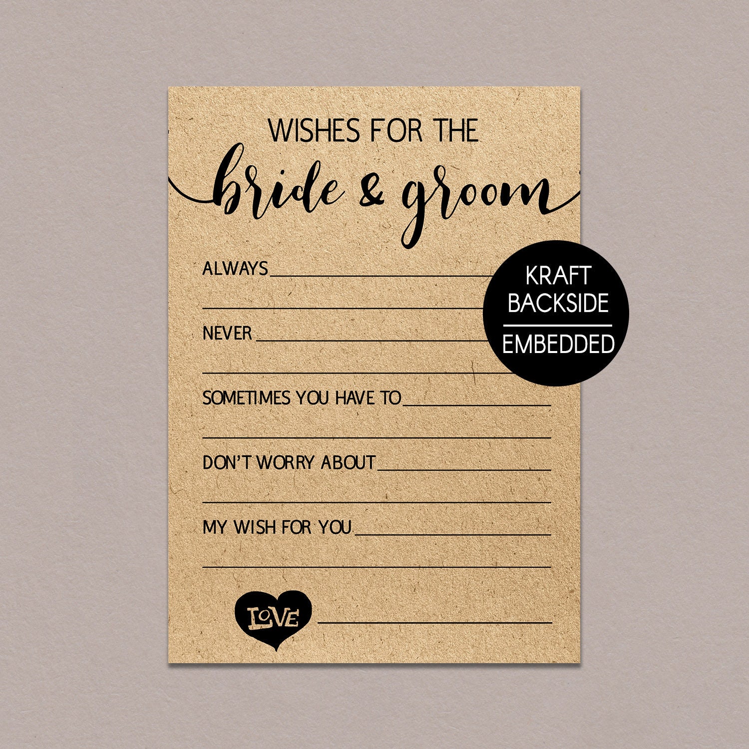  Wishes for the Bride and Groom . Wishes for the Bride and Etsy