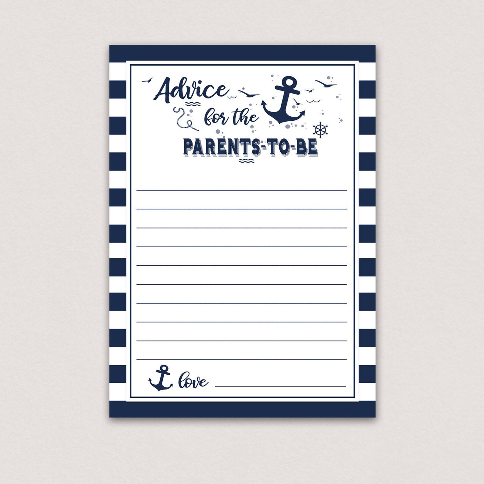 Advice for parents to be printable advice for parents card | Etsy