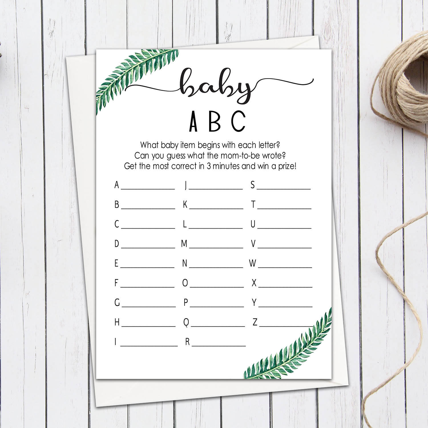BABY ABC GAME baby items game alphabet game Baby Shower Etsy