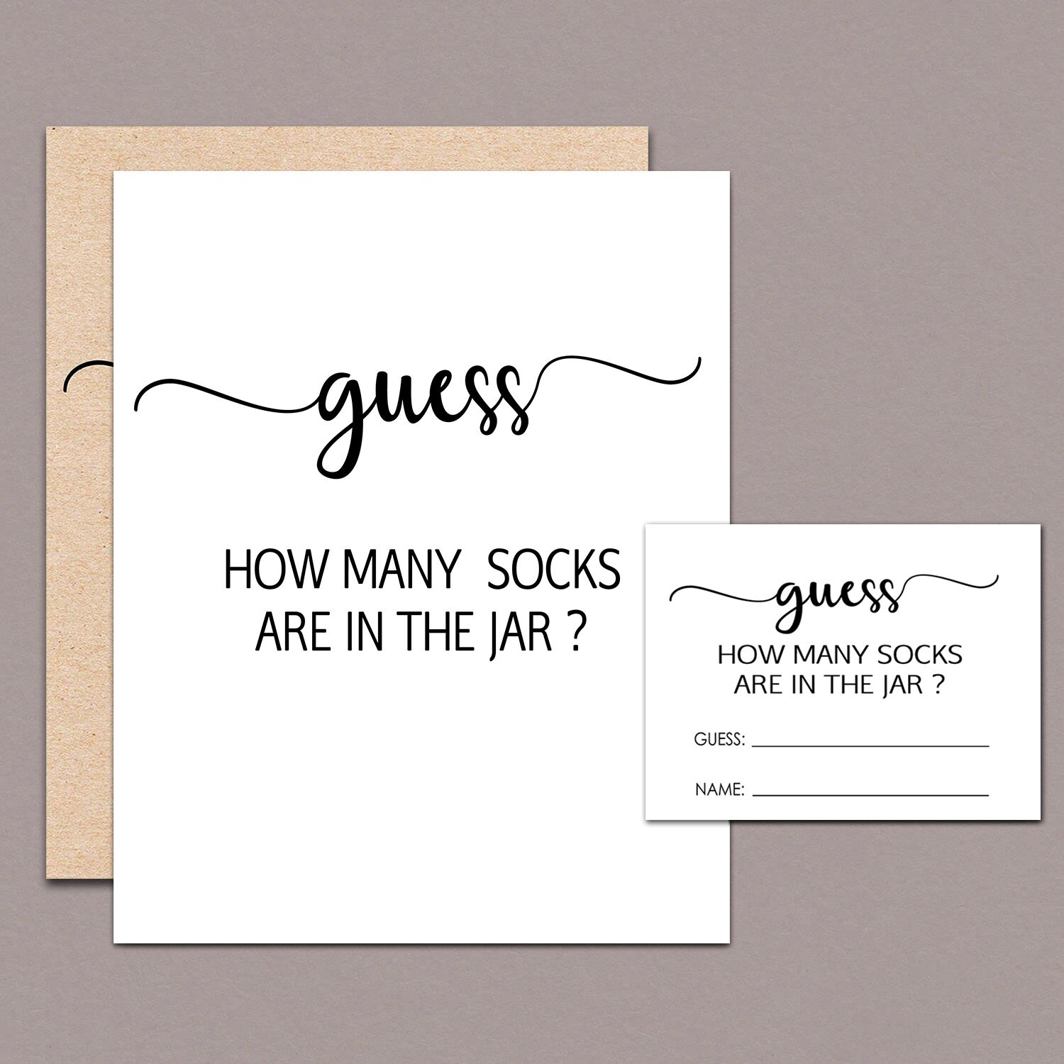 Guess how many socks are in the jar Guess How Many Baby | Etsy