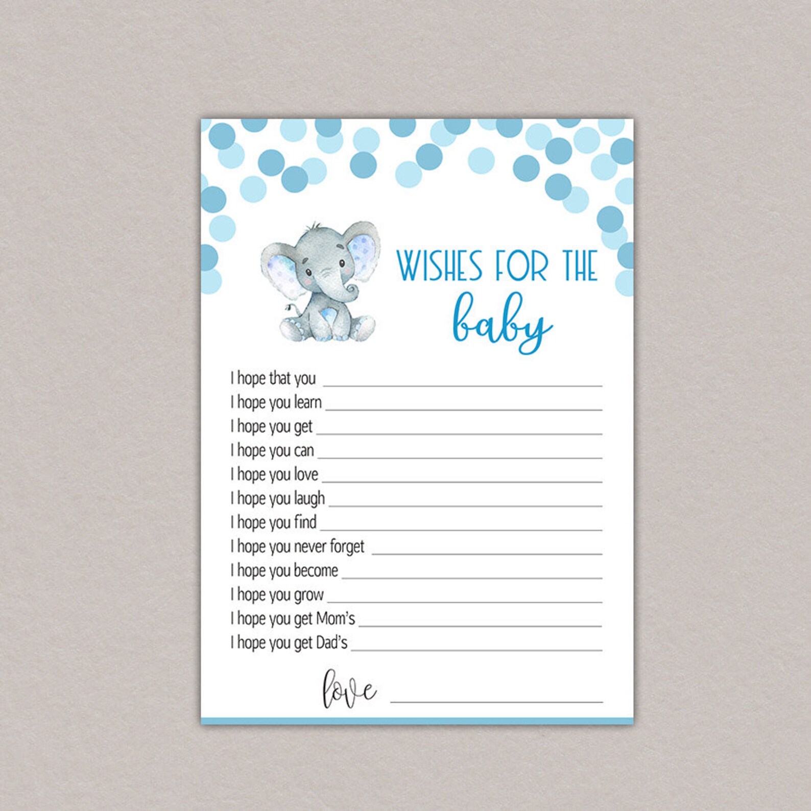 BABY WISH CARDS Wish for Baby Cards Wishes for Baby Etsy