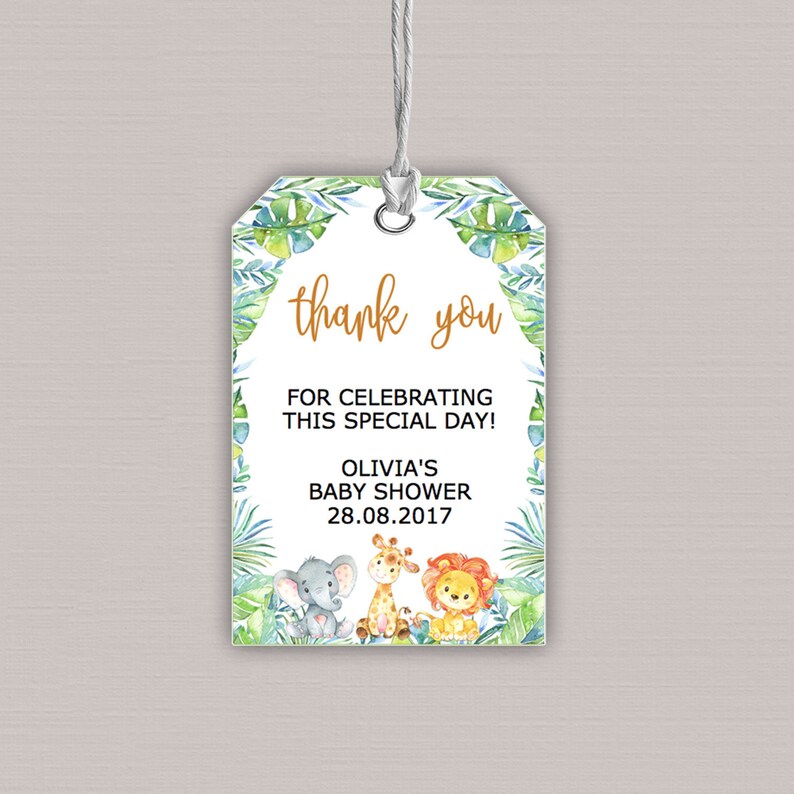 Safari Thank You Tags Safari Tags Custom Editable Thank You Etsy Safari Thank You Tags Safari Tags Custom Editable Thank You Etsy