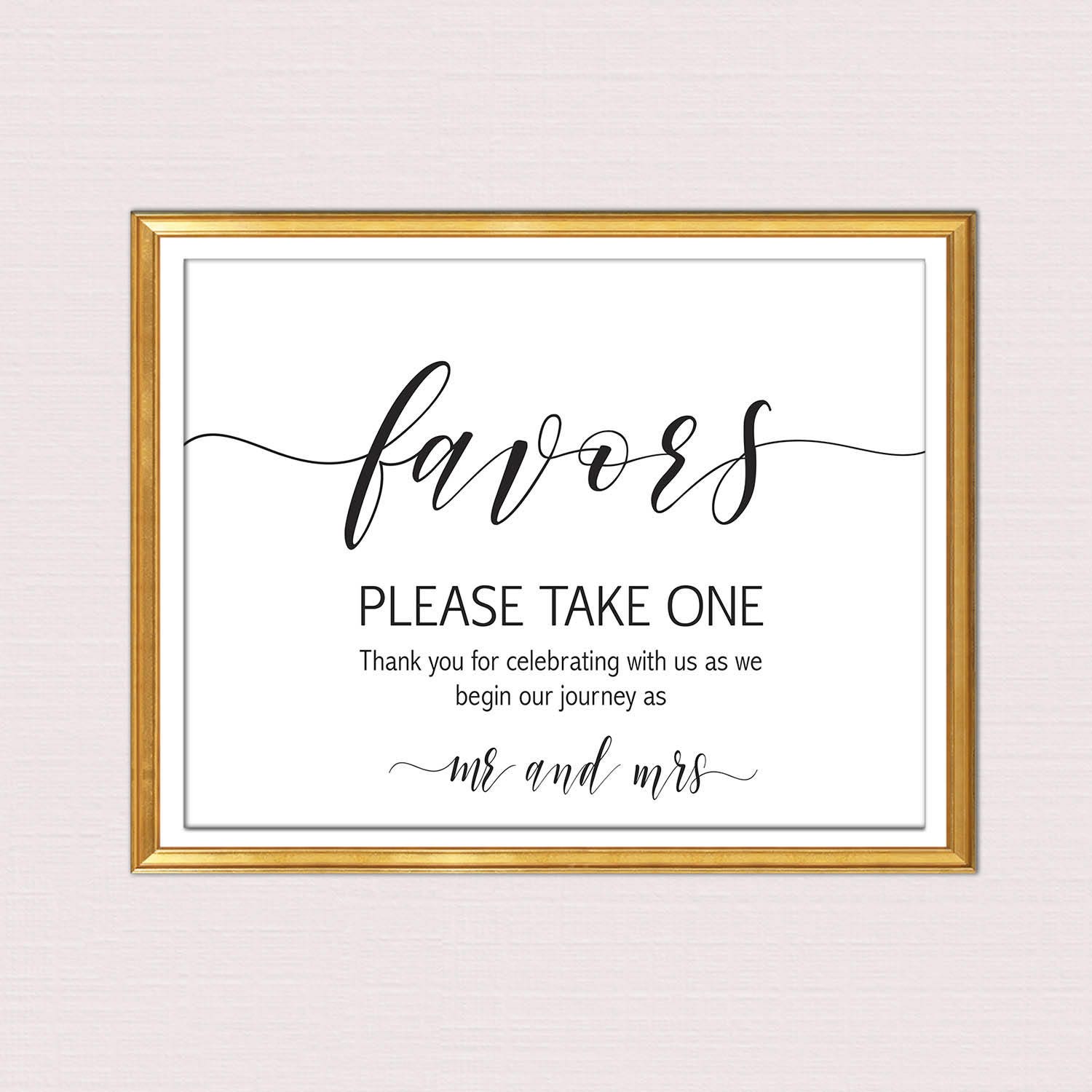 Wedding Favors Sign Printables - Printable Word Searches